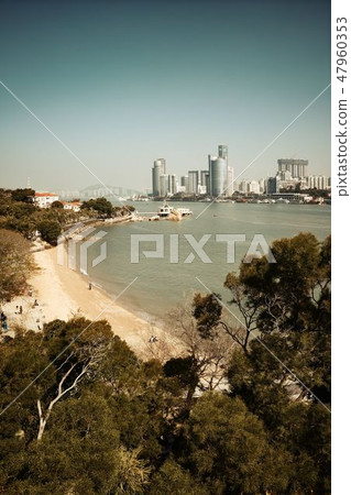 Xiamen city viewed from Gulangyu Xiamen city viewed from Gulangyu 47960353