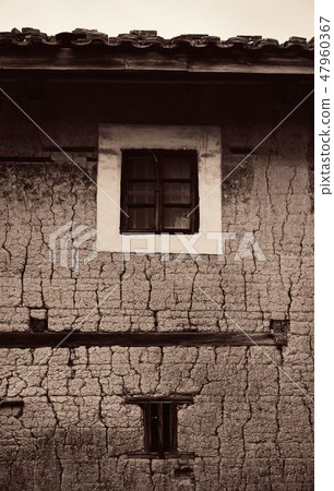 Fujian Tulou building window closeup Fujian Tulou building window closeup 47960367