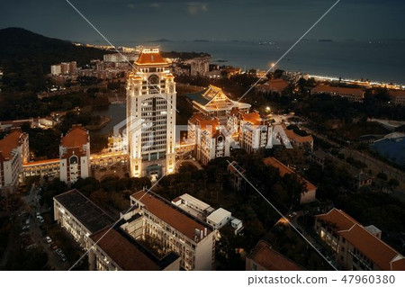 Xiamen city aerial view 47960380