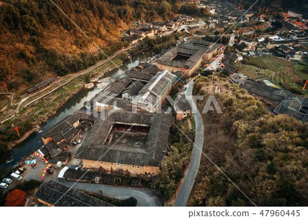 Fujian Tulou aerial view 47960445