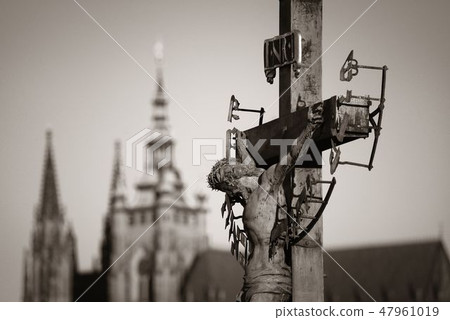 Charles Bridge Jesus statue 47961019