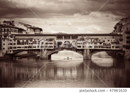 Florence Ponte Vecchio black and white Florence Ponte Vecchio black and white 47961630