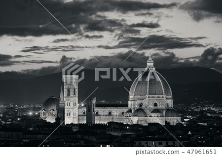 Florence Cathedral skyline night Florence Cathedral skyline night 47961651