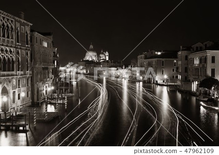 Venice Grand Canal night 47962109
