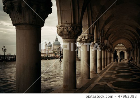 Church Santa Maria della Salute and column Church Santa Maria della Salute and column 47962388
