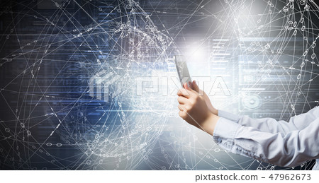 Woman use tablet device 47962673