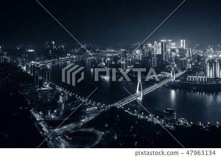 Chongqing urban architecture at night Chongqing urban architecture at night 47963134
