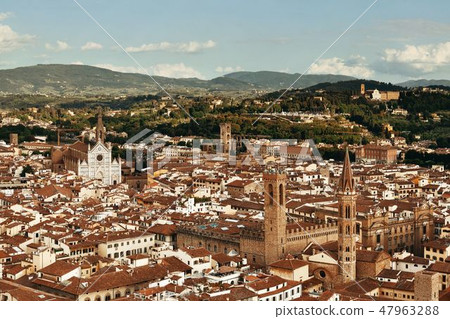 Florence skyline view rooftop 47963288