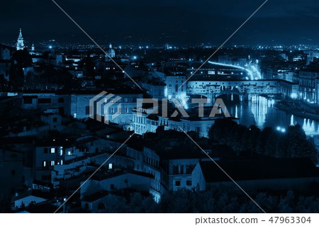 Florence skyline night 47963304