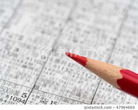Horse racing information and red pencil Horse racing information and red pencil 47964668