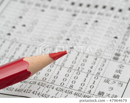 Horse racing information and red pencil Horse racing information and red pencil 47964679