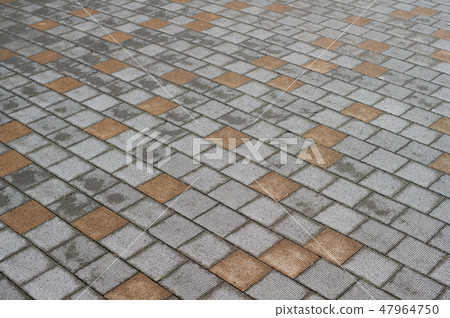 Paved sidewalk with blocks 47964750