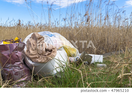 Illegal dumping of garbage Illegal dumping of garbage 47965210