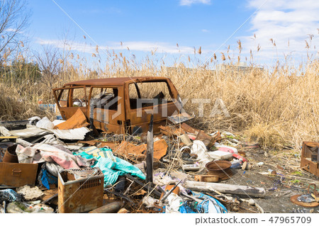 Illegal dumping and scrapping of garbage Illegal dumping and scrapping of garbage 47965709