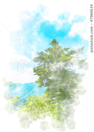 View from Takao Watercolor style 47966634