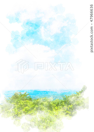 View from Takao Watercolor style View from Takao Watercolor style 47966636