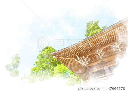 高雄山冥想水彩畫 47966678