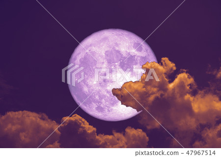 worm moon back silhouette heap cloud on sunset sky worm moon back silhouette heap cloud on sunset sky 47967514
