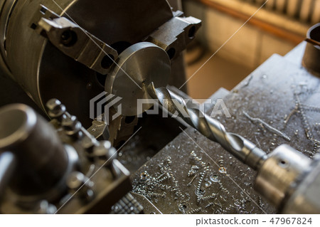 Drilling with lathe Drilling with lathe 47967824