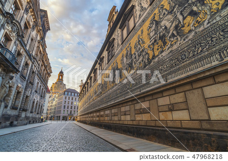 Dresden Germany, skyline at Procession of Princes Dresden Germany, skyline at Procession of Princes 47968218