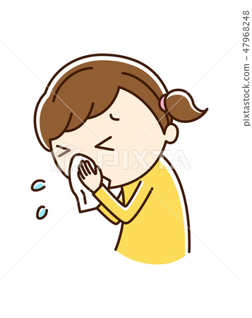 女孩咬著鼻子 女孩咬著鼻子 47968248