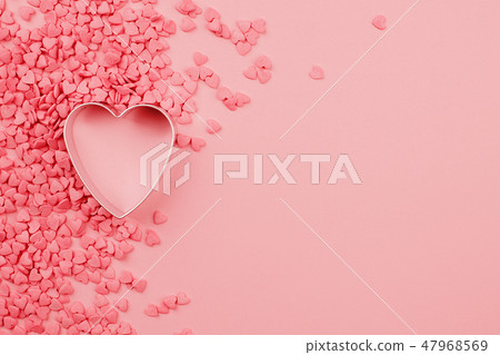 Beautiful valentines day background with baked  47968569