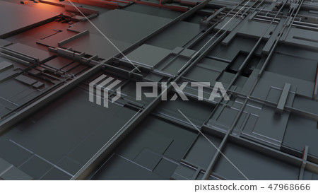 3d render Abstract Technology Background With Cubes 47968666