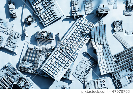 Collage of computer components 47970703