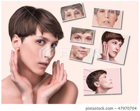 Young female with clean fresh skin 47970704