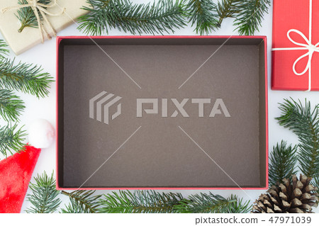 Top view of Christmas composition 47971039