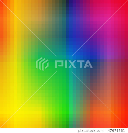 Abstract Colorful Squares Irregular Rainbow Mosaic Stock Illustration 47971361 Pixta Vector abstract rainbow squares and pixel on black background business card. pixta