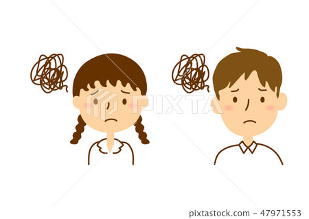 Junior high and high school students 2 troubles confusion lines on the chest Junior high and high school students 2 troubles confusion lines on the chest 47971553