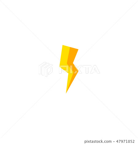 Flash and thunder bolt icon. 47971852