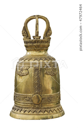 Golden Bell isolate on white background. 47972464