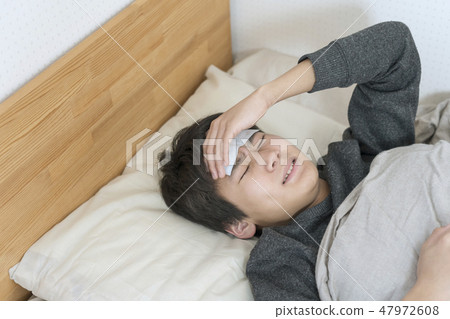 Boy falling asleep Flu cold Influenza Junior high school student High school student 47972608