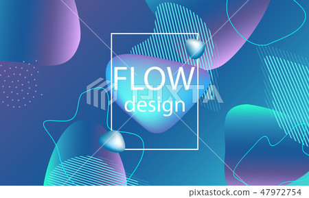 Flow shapes background. Wavy abstract cover Flow shapes background. Wavy abstract cover 47972754