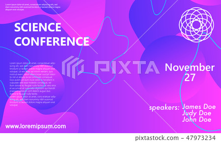 Science conference invitation flyer Fluid backdrop - Stock Illustration ...