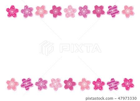 Sakura pattern pattern frame postcard Sakura pattern pattern frame postcard 47973330