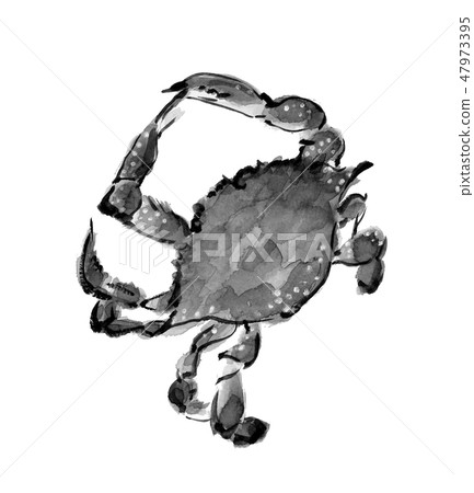 Watari魚爬蟹畫墨水單調 Watari魚爬蟹畫墨水單調 47973395