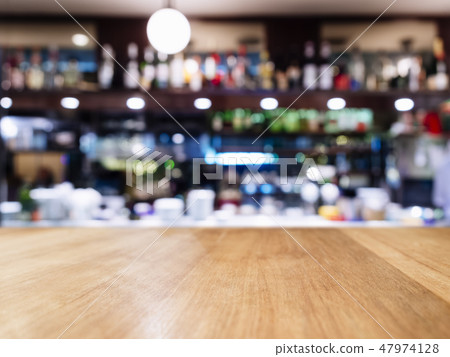 Table top Counter Blur Bar shelf Restaurant Shop Table top Counter Blur Bar shelf Restaurant Shop 47974128