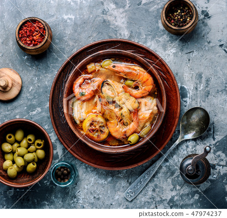Fresh seafood soup Fresh seafood soup 47974237