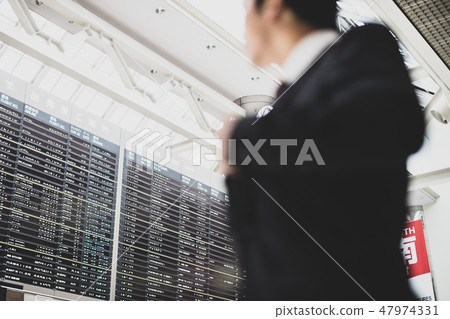 flight information, airport, electric bulletin board 47974331