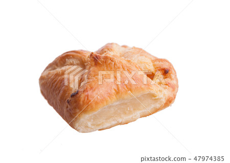 Stuffed chees pie isolated on white background 47974385