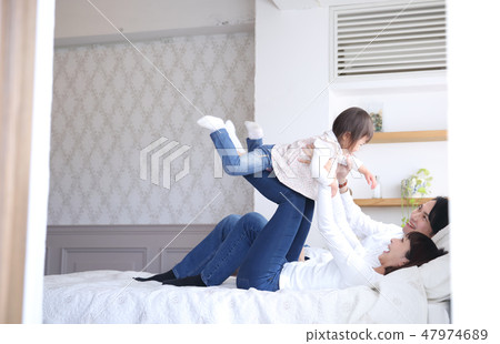 Dad playing with children Dad playing with children 47974689