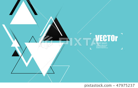 Abstract blue geometric vector background with tri 47975237