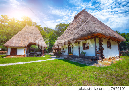 romanian peasant houses in Transylvania 47976101