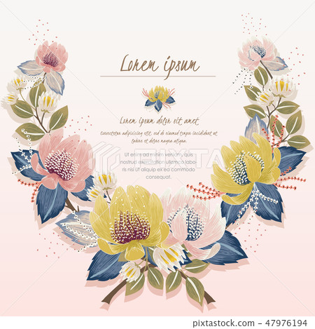 Vector illustration of a floral frame in spring Vector illustration of a floral frame in spring 47976194