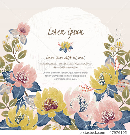 Vector illustration of a floral frame in spring Vector illustration of a floral frame in spring 47976195