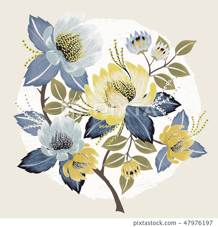 Vector illustration of a floral bouquet in spring Vector illustration of a floral bouquet in spring 47976197