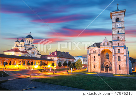 Orthodox Cathedral and Roman Catholic cathedral Orthodox Cathedral and Roman Catholic cathedral 47976213